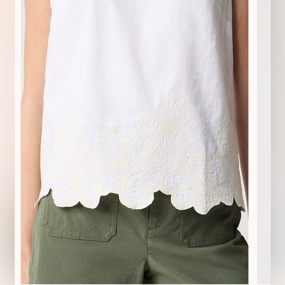 J crew Embroidered-trim shell XXS - Picture 2 of 4